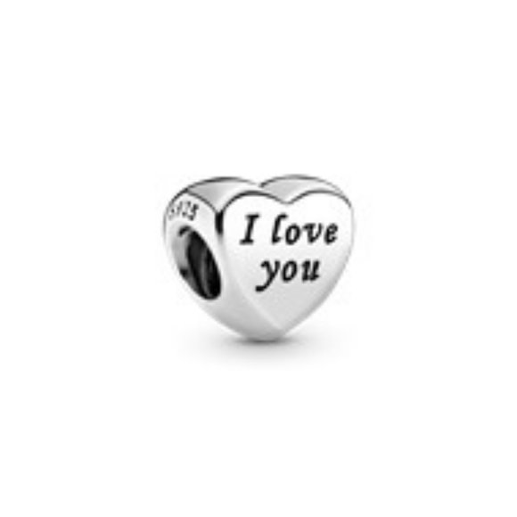 Pandora Jewelry - PANDORA Words of Love Bracelet Necklace Charm 791422 Heart 925 Sterling Silver